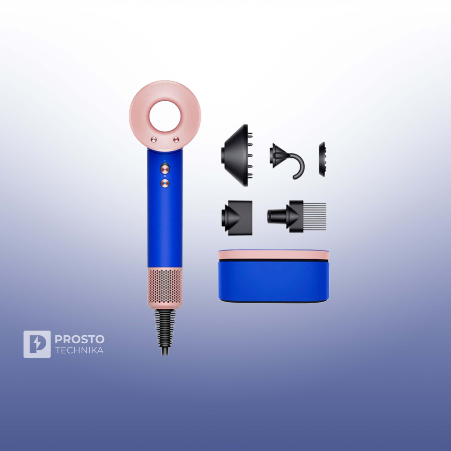 Фен Dyson Supersonic HD15, Blue/Blush с кейсом